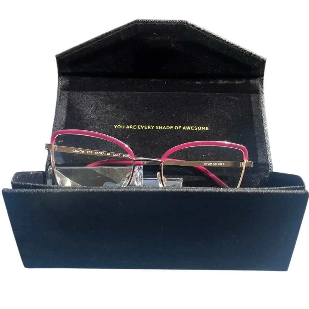 Prive Revaux Copycat Designer Lady Cateye Reading Glasses Maroon Gold